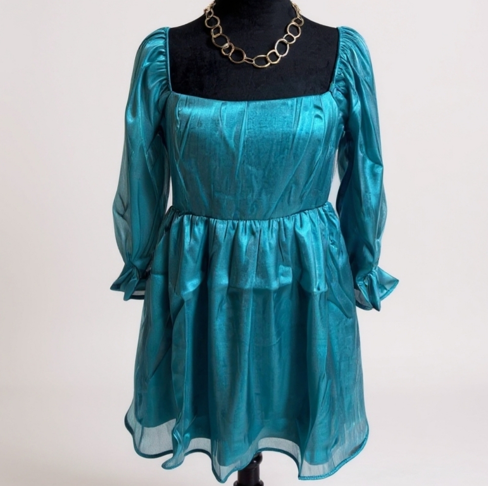 Elegant Teal Dress